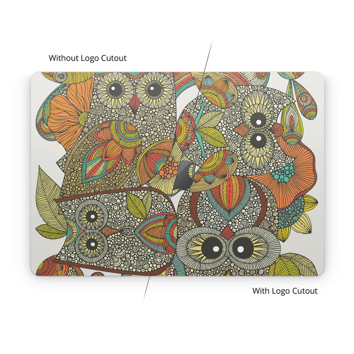 4 owls - Apple MacBook Skin - eZthings USA WE SORT ALL THE CRAZIEST GADGETS, GIZMOS, TOYS & TECHNOLOGY, SO YOU DON'T HAVE TO.