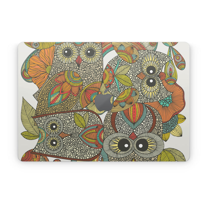 4 owls - Apple MacBook Skin - eZthings USA WE SORT ALL THE CRAZIEST GADGETS, GIZMOS, TOYS & TECHNOLOGY, SO YOU DON'T HAVE TO.