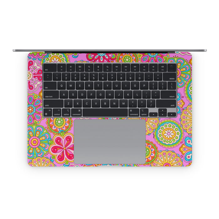 Bright Flowers - Apple MacBook Skin - eZthings USA WE SORT ALL THE CRAZIEST GADGETS, GIZMOS, TOYS & TECHNOLOGY, SO YOU DON'T HAVE TO.