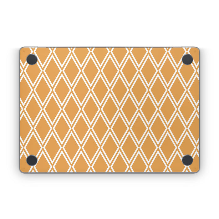 Orange Checks - Apple MacBook Skin