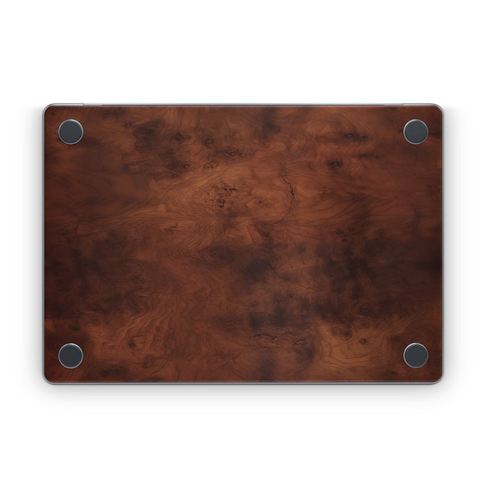 Dark Burlwood - Apple MacBook Skin - eZthings USA WE SORT ALL THE CRAZIEST GADGETS, GIZMOS, TOYS & TECHNOLOGY, SO YOU DON'T HAVE TO.