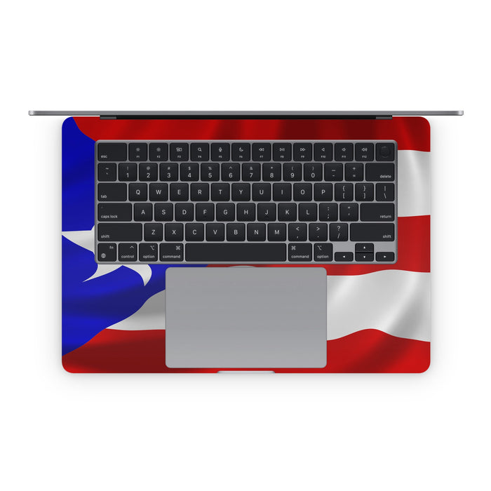 Puerto Rican Flag - Apple MacBook Skin - eZthings USA WE SORT ALL THE CRAZIEST GADGETS, GIZMOS, TOYS & TECHNOLOGY, SO YOU DON'T HAVE TO.