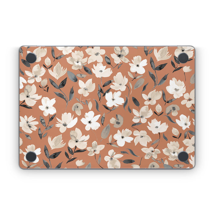 Fresh Flowers Copper - Apple MacBook Skin - eZthings USA WE SORT ALL THE CRAZIEST GADGETS, GIZMOS, TOYS & TECHNOLOGY, SO YOU DON'T HAVE TO.