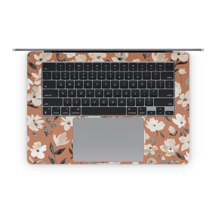 Fresh Flowers Copper - Apple MacBook Skin - eZthings USA WE SORT ALL THE CRAZIEST GADGETS, GIZMOS, TOYS & TECHNOLOGY, SO YOU DON'T HAVE TO.