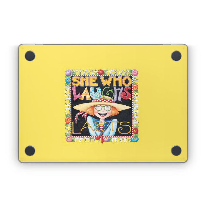 She Who Laughs - Apple MacBook Skin