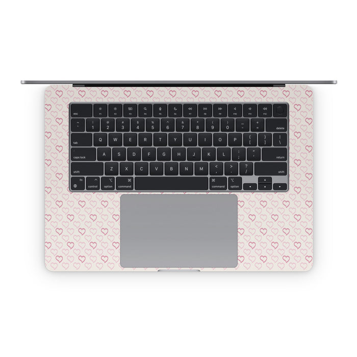 Patterned Hearts - Apple MacBook Skin