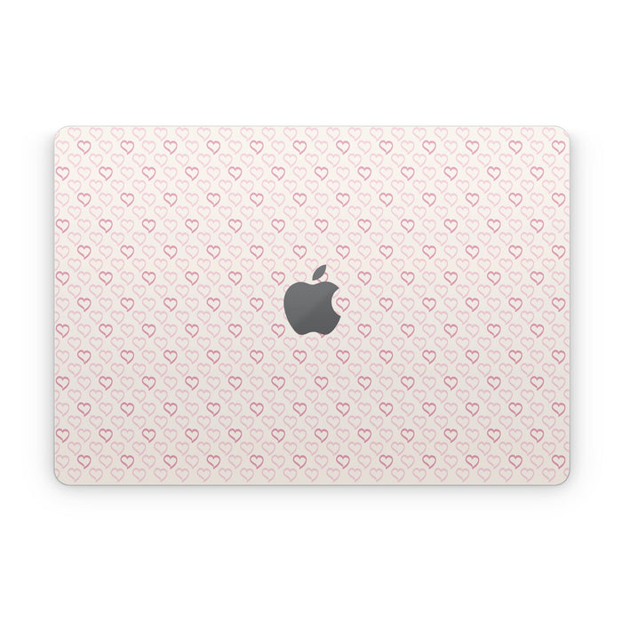 Patterned Hearts - Apple MacBook Skin