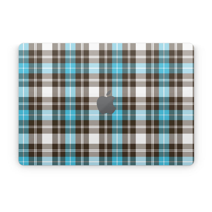 Turquoise Plaid - Apple MacBook Skin