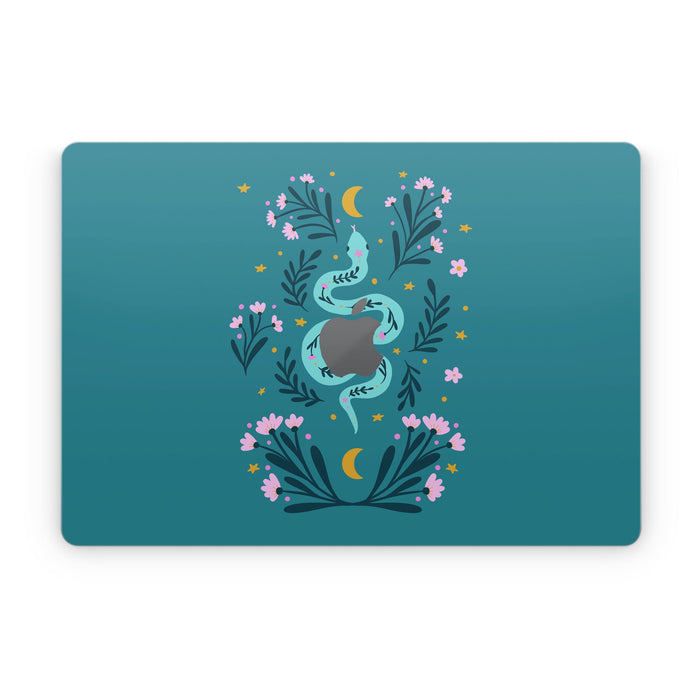 Snake and Flowers - Apple MacBook Skin