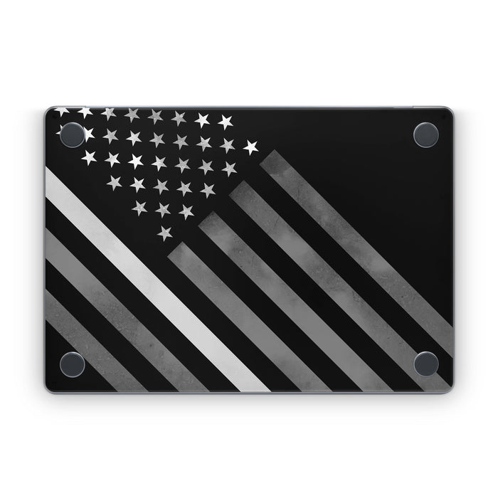 Thin White Line Hero - Apple MacBook Skin - eZthings USA WE SORT ALL THE CRAZIEST GADGETS, GIZMOS, TOYS & TECHNOLOGY, SO YOU DON'T HAVE TO.