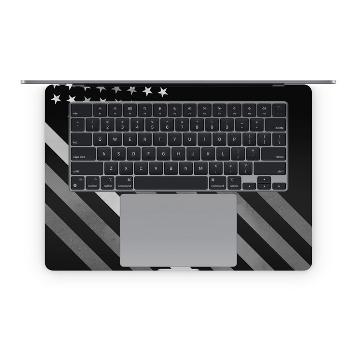 Thin White Line Hero - Apple MacBook Skin - eZthings USA WE SORT ALL THE CRAZIEST GADGETS, GIZMOS, TOYS & TECHNOLOGY, SO YOU DON'T HAVE TO.