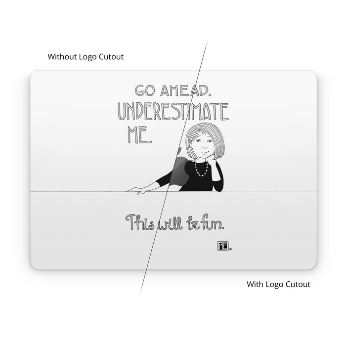 Underestimate Me - Apple MacBook Skin - eZthings USA WE SORT ALL THE CRAZIEST GADGETS, GIZMOS, TOYS & TECHNOLOGY, SO YOU DON'T HAVE TO.