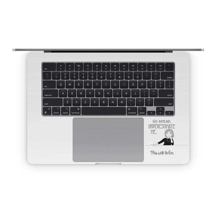 Underestimate Me - Apple MacBook Skin - eZthings USA WE SORT ALL THE CRAZIEST GADGETS, GIZMOS, TOYS & TECHNOLOGY, SO YOU DON'T HAVE TO.