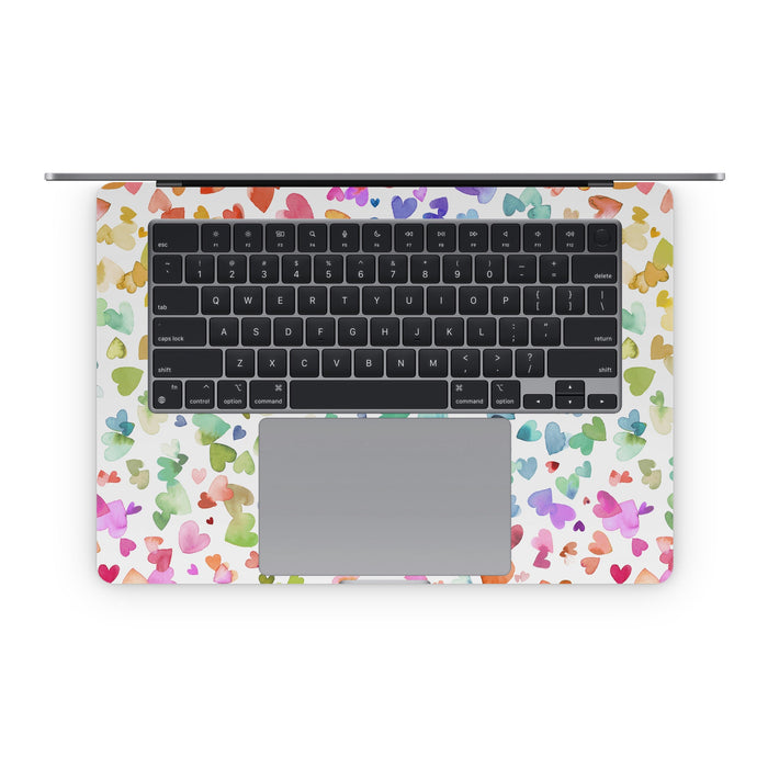 Valentines Love Hearts - Apple MacBook Skin