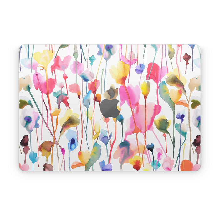 Watercolor Wild Flowers - Apple MacBook Skin