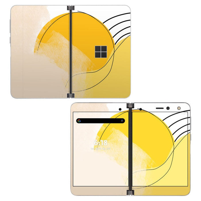 Abstract Yellow - Microsoft Surface Duo Skin - eZthings USA WE SORT ALL THE CRAZIEST GADGETS, GIZMOS, TOYS & TECHNOLOGY, SO YOU DON'T HAVE TO.