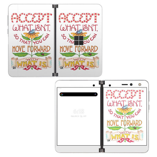 Accept What Isn't - Microsoft Surface Duo Skin - eZthings USA WE SORT ALL THE CRAZIEST GADGETS, GIZMOS, TOYS & TECHNOLOGY, SO YOU DON'T HAVE TO.