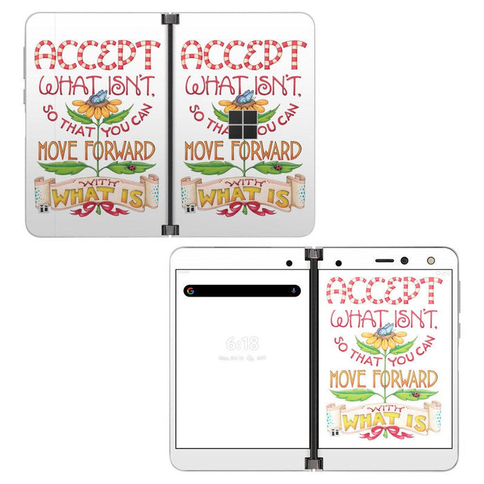 Accept What Isn't - Microsoft Surface Duo Skin - eZthings USA WE SORT ALL THE CRAZIEST GADGETS, GIZMOS, TOYS & TECHNOLOGY, SO YOU DON'T HAVE TO.