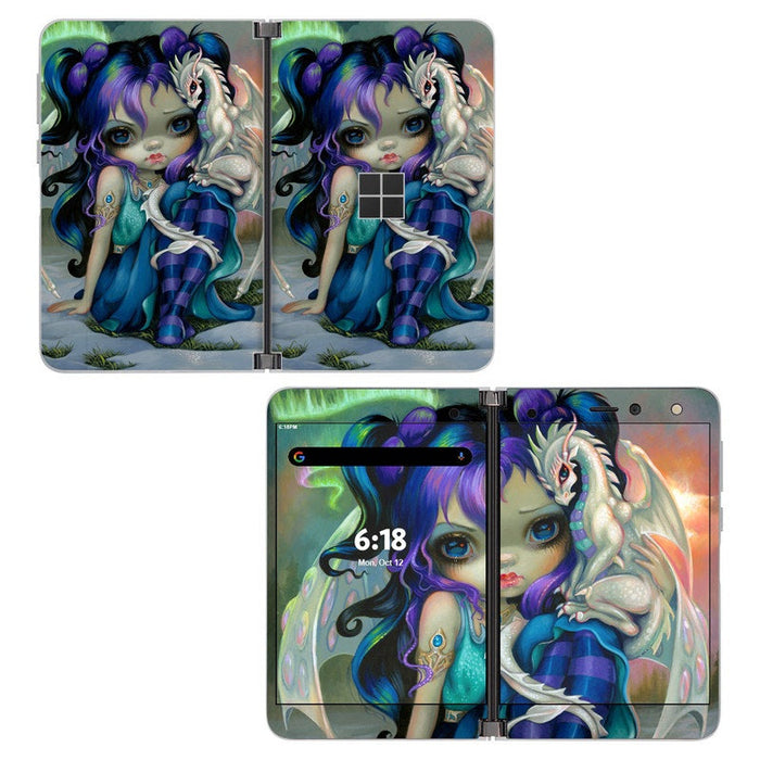 Frost Dragonling - Microsoft Surface Duo Skin - eZthings USA WE SORT ALL THE CRAZIEST GADGETS, GIZMOS, TOYS & TECHNOLOGY, SO YOU DON'T HAVE TO.