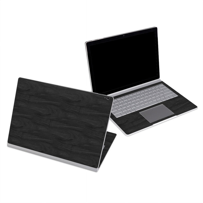 Black Woodgrain - Microsoft Surface Book Skin