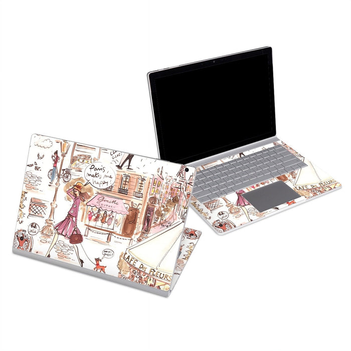 Paris Makes Me Happy - Microsoft Surface Book Skin - eZthings USA WE SORT ALL THE CRAZIEST GADGETS, GIZMOS, TOYS & TECHNOLOGY, SO YOU DON'T HAVE TO.