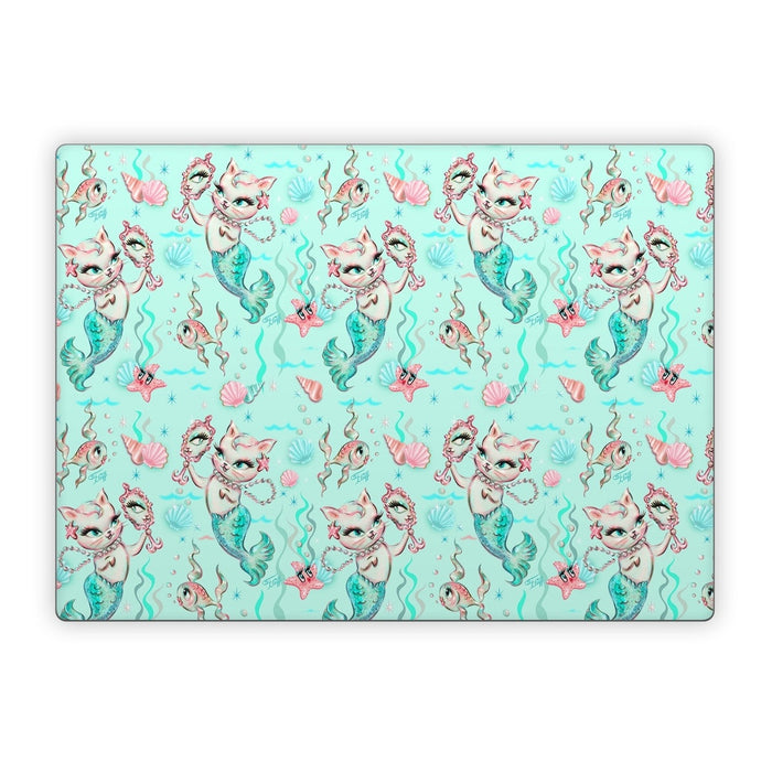Merkittens with Pearls Aqua - Microsoft Surface Laptop Skin