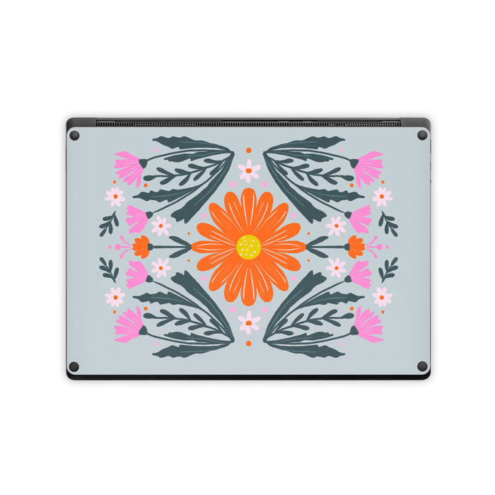 Pink and Orange Flowers - Microsoft Surface Laptop Skin
