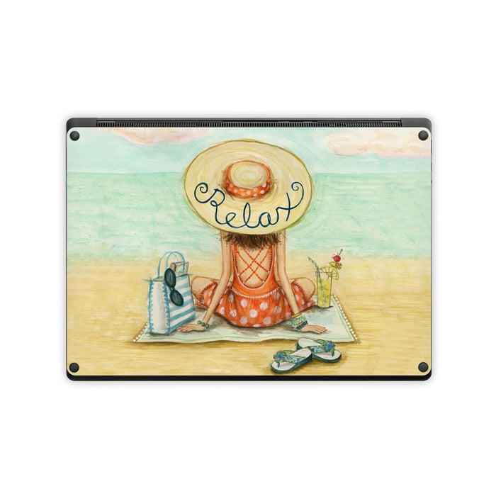 Relaxing on Beach - Microsoft Surface Laptop Skin