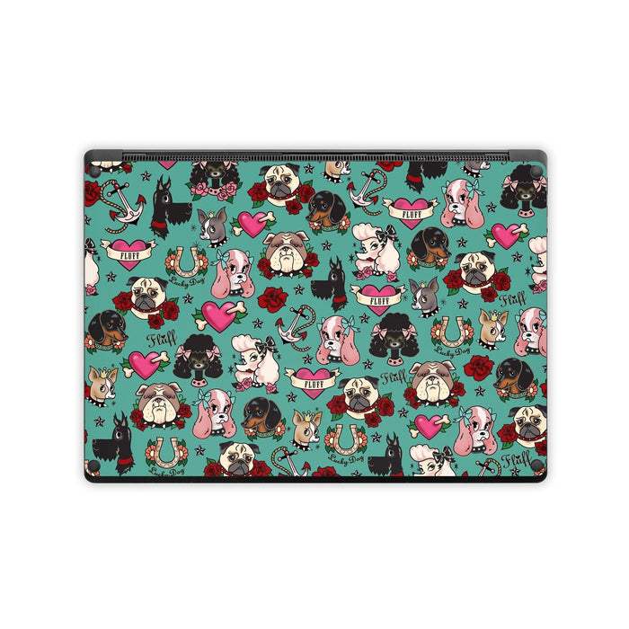 Tattoo Dogs - Microsoft Surface Laptop Skin - eZthings USA WE SORT ALL THE CRAZIEST GADGETS, GIZMOS, TOYS & TECHNOLOGY, SO YOU DON'T HAVE TO.