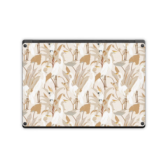White Cranes Cockatoo - Microsoft Surface Laptop Skin