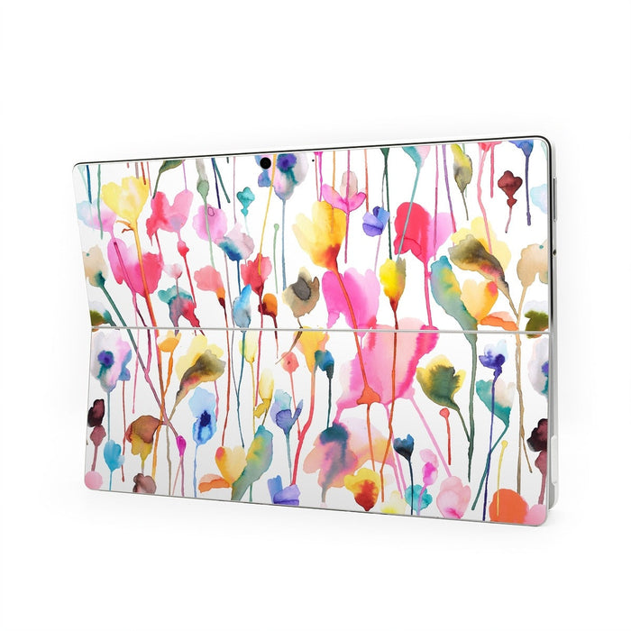Watercolor Wild Flowers - Microsoft Surface Pro Skin