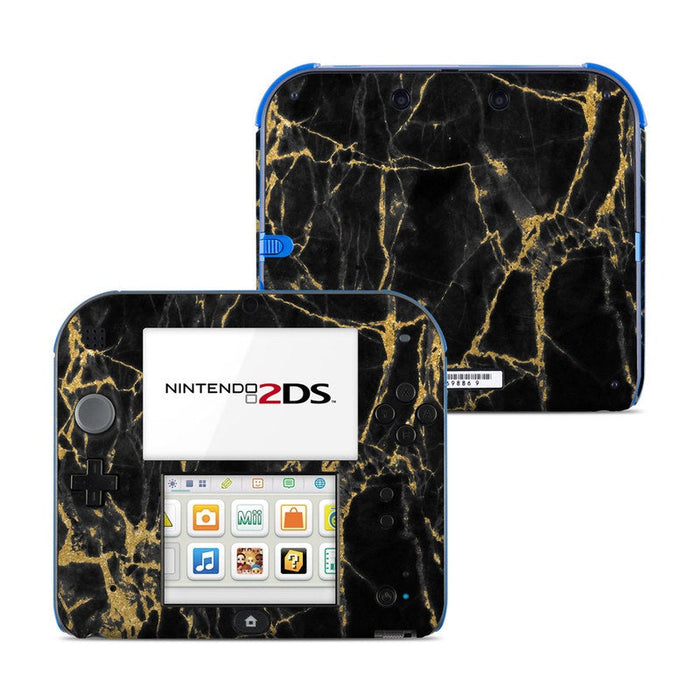 Black Gold Marble - Nintendo 2DS Skin - eZthings USA WE SORT ALL THE CRAZIEST GADGETS, GIZMOS, TOYS & TECHNOLOGY, SO YOU DON'T HAVE TO.