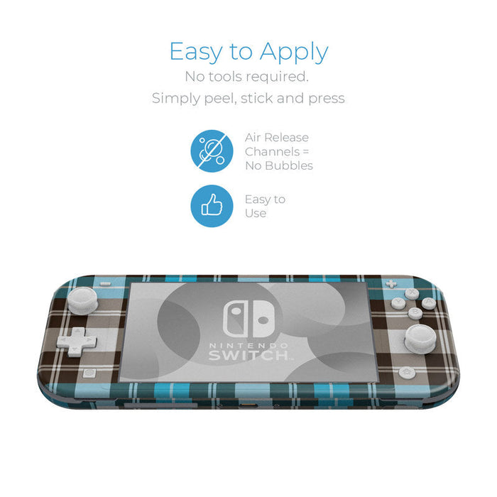 Turquoise Plaid - Nintendo Switch Lite Skin - eZthings USA WE SORT ALL THE CRAZIEST GADGETS, GIZMOS, TOYS & TECHNOLOGY, SO YOU DON'T HAVE TO.