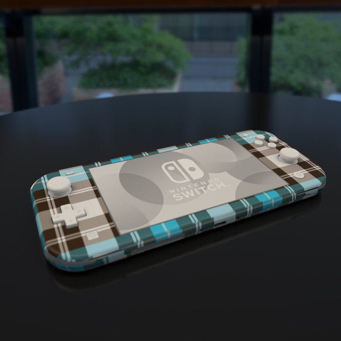 Turquoise Plaid - Nintendo Switch Lite Skin - eZthings USA WE SORT ALL THE CRAZIEST GADGETS, GIZMOS, TOYS & TECHNOLOGY, SO YOU DON'T HAVE TO.