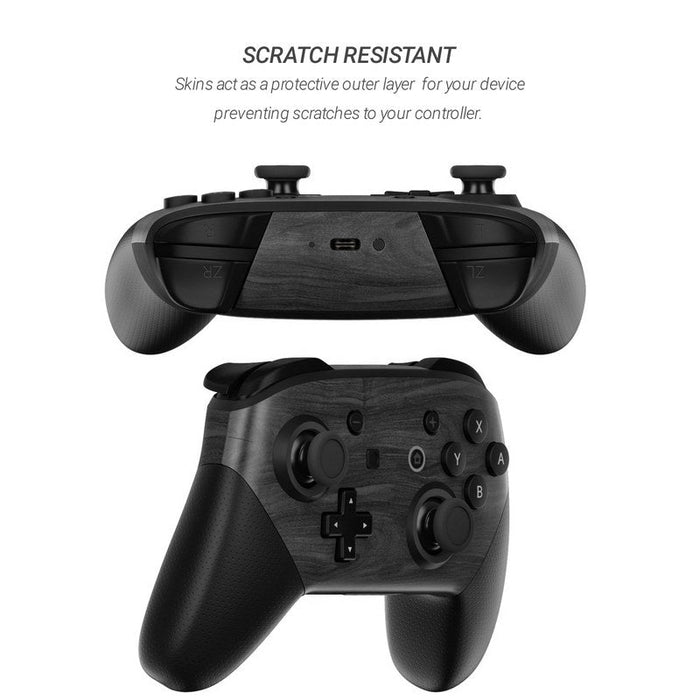 Black Woodgrain - Nintendo Switch Pro Controller Skin