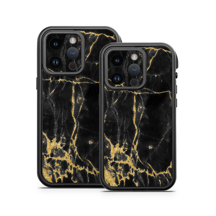 Black Gold Marble - Otterbox Fre iPhone 14 Case Skin