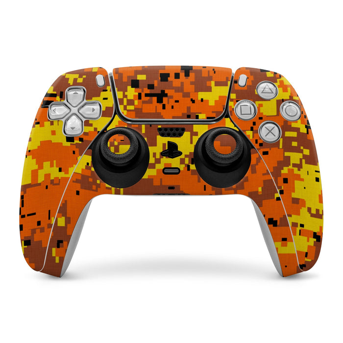 Digital Orange Camo - Sony PS5 Controller Skin