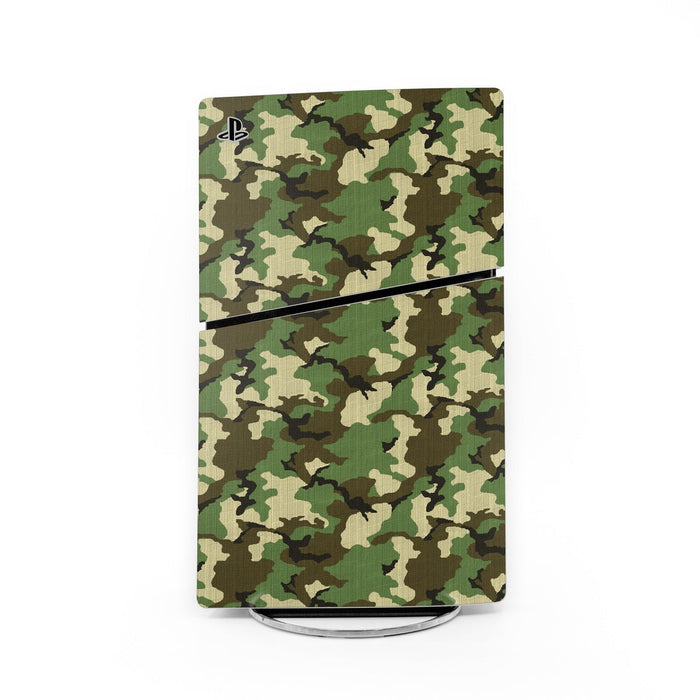 Woodland Camo - Sony PS5 Slim Skin