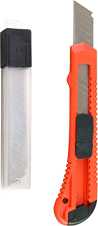 Heavy Duty 9mm Snap Off Blades Box Cutters Set for Cutting Materials: Wallpaper, Vinyl, Leather, Shrink-wrap (Auto-Lock Utility Knife Set + Blades) - eZthings USA WE SORT ALL THE CRAZIEST GADGETS, GIZMOS, TOYS & TECHNOLOGY, SO YOU DON'T HAVE TO.