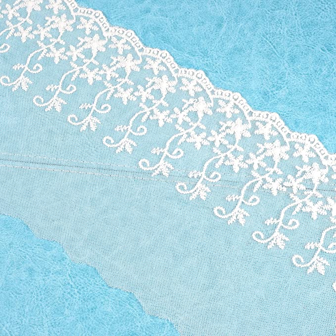 Cotton Lace Embroidery Wedding Fabric Trim for DIY Decorating, Floral Designing and Crafts (3 Yard, White (Width:5.9")) - eZthings USA WE SORT ALL THE CRAZIEST GADGETS, GIZMOS, TOYS & TECHNOLOGY, SO YOU DON'T HAVE TO.