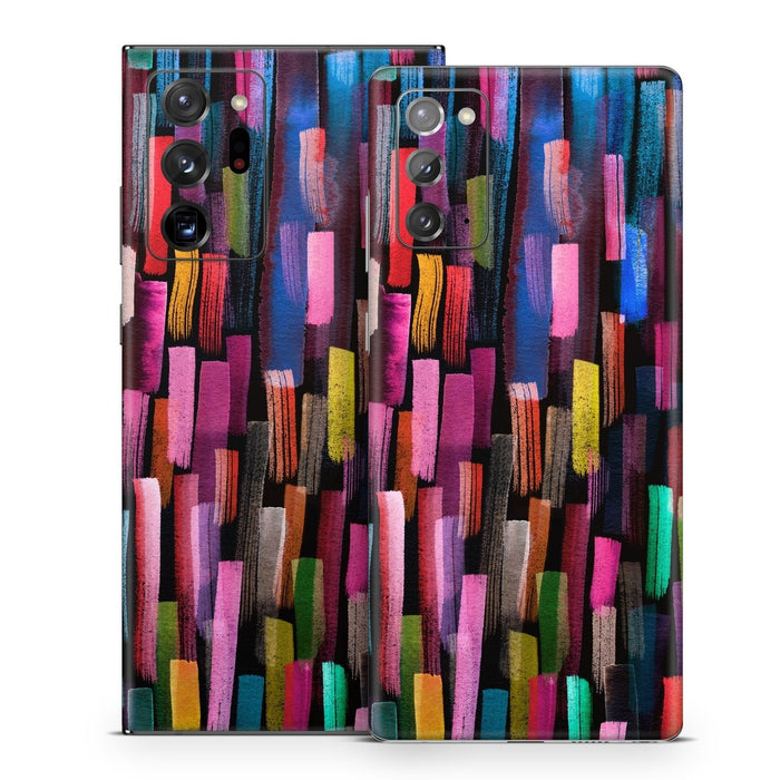 Colorful Brushstrokes Black - Samsung Galaxy Note 20 Skin