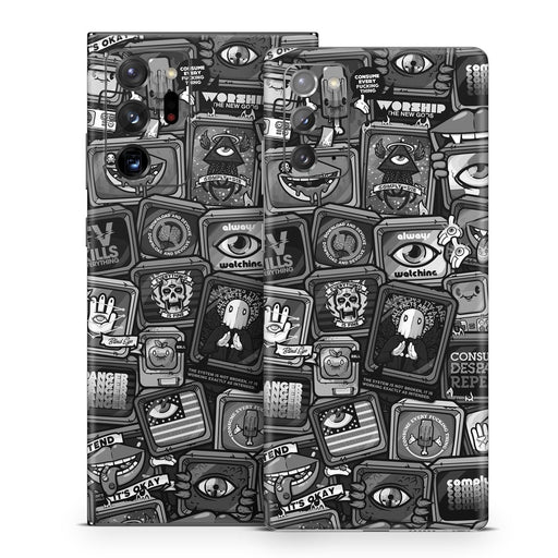 Distraction Tactic B&W - Samsung Galaxy Note 20 Skin - eZthings USA WE SORT ALL THE CRAZIEST GADGETS, GIZMOS, TOYS & TECHNOLOGY, SO YOU DON'T HAVE TO.
