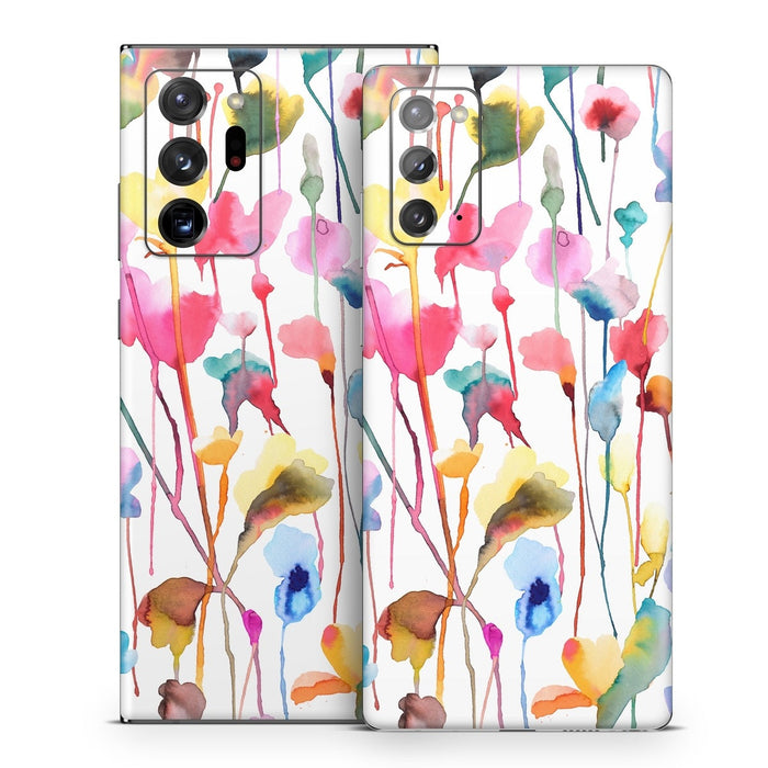 Watercolor Wild Flowers - Samsung Galaxy Note 20 Skin