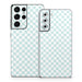 Checker Light Blue - Samsung Galaxy S21 Skin - eZthings USA WE SORT ALL THE CRAZIEST GADGETS, GIZMOS, TOYS & TECHNOLOGY, SO YOU DON'T HAVE TO.
