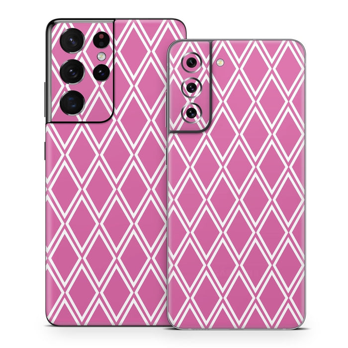 Pink Checks - Samsung Galaxy S21 Skin