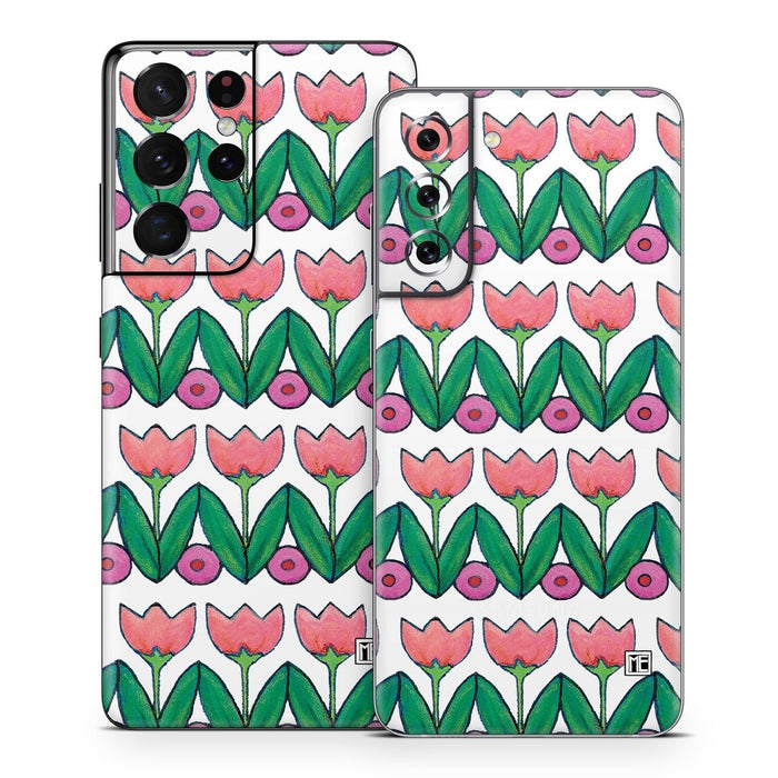 Deco Tulips - Samsung Galaxy S21 Skin