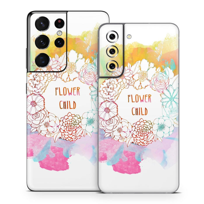 Flower Child - Samsung Galaxy S21 Skin - eZthings USA WE SORT ALL THE CRAZIEST GADGETS, GIZMOS, TOYS & TECHNOLOGY, SO YOU DON'T HAVE TO.