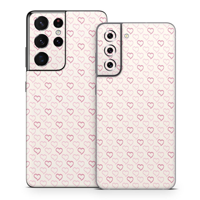 Patterned Hearts - Samsung Galaxy S21 Skin