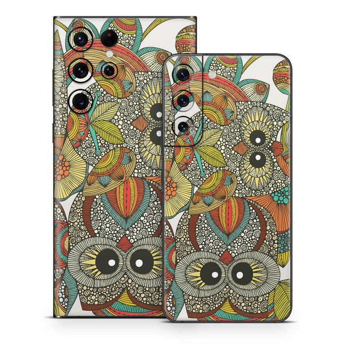 4 owls - Samsung Galaxy S22 Skin - eZthings USA WE SORT ALL THE CRAZIEST GADGETS, GIZMOS, TOYS & TECHNOLOGY, SO YOU DON'T HAVE TO.