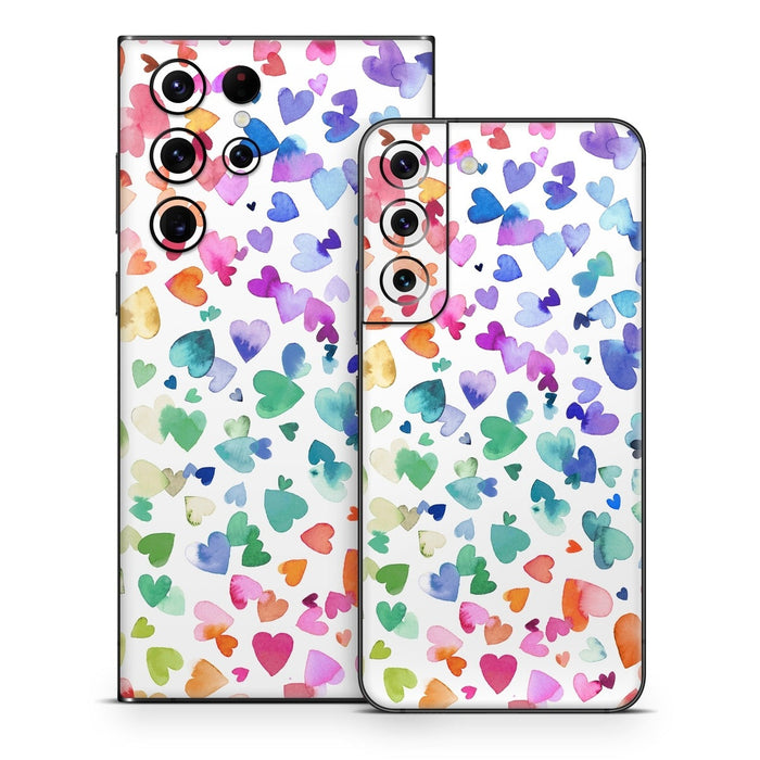 Valentines Love Hearts - Samsung Galaxy S22 Skin
